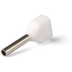 НШВИ(2) 0.5-8, Наконечник штыревой втулочный изолированный белый 2х0.5мм²