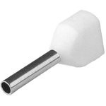 НШВИ(2) 0.5-8, Наконечник штыревой втулочный изолированный белый 2х0.5мм²