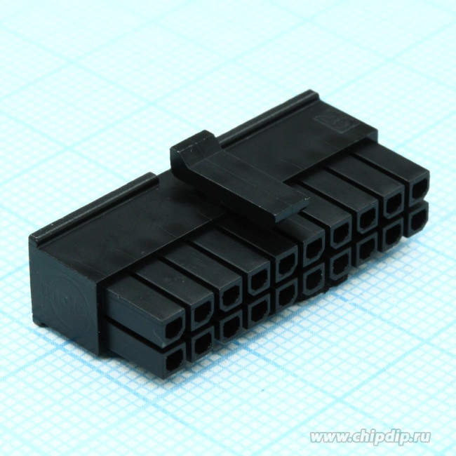 0430252000, Conn Housing RCP 20 POS 3mm Crimp ST Cable Mount Black Micro-Fit 3.0™ Bag