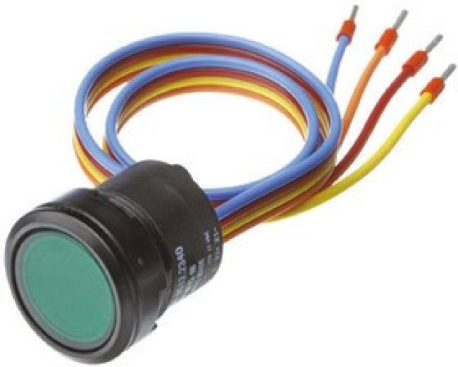 K84-603.3611S, Illuminated Push Button Switch, Momentary, Panel Mount, 22.5mm Cutout, SPST, IP67 K84-603.3611S, Illuminated Push Button Switch, Momentary, Panel Mount, 22.5mm Cutout, SPST, IP67