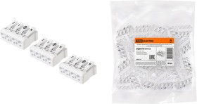 Клемма пружинная соединительная КСПн4-2L+N+PE, 16 A, с монтажной ножкой TDM