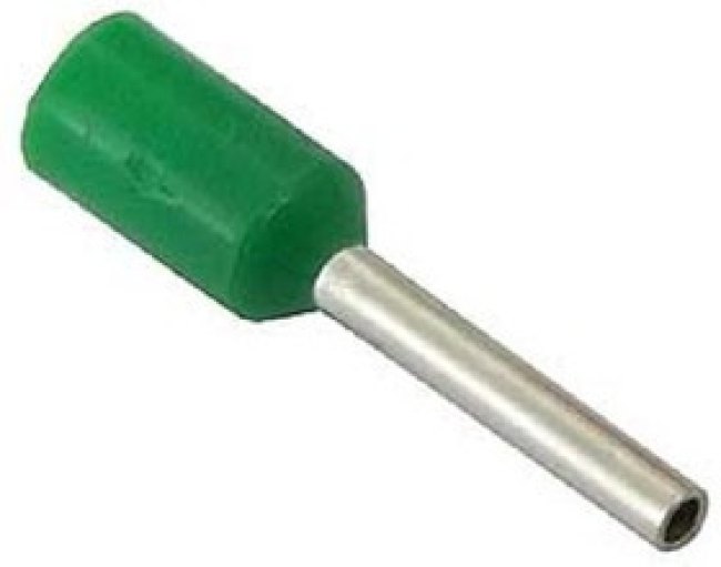Наконечник кабельный 1,0x 6, 1,3, S 0,35, обжимной, зеленый, LT003406 Наконечник кабельный 1,0x 6, 1,3, S 0,35, обжимной, зеленый, LT003406