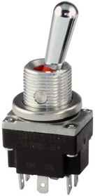 2MT2-1, TOGGLE SWITCH, DPDT, 0.1A, 28VDC, PANEL