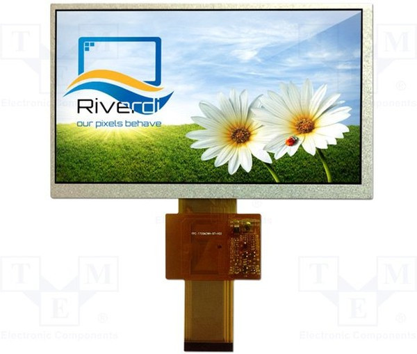 RVT7.0A800480TNWN00, Дисплей: TFT, 7", 800x480, Подсвет: LED, Размер окна: 156,7x89,1мм