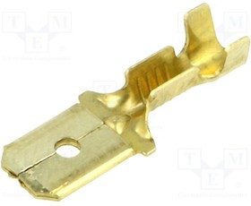 BM02180, Наконечник: плоская, 6,3мм, 0,8мм, "папа", 0,5-1мм2, обжим, прямой