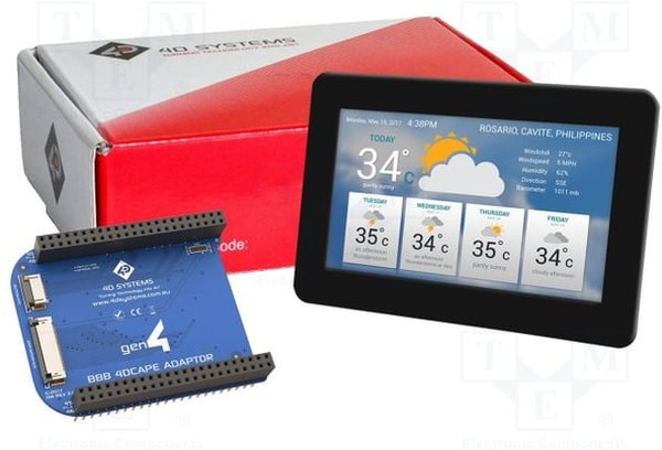 GEN4-4DCAPE-50CT-CLB, Дисплей: TFT, 5", 800x480, Подсвет: LED, Размер окна: 108x64,8мм GEN4-4DCAPE-50CT-CLB, Дисплей: TFT, 5", 800x480, Подсвет: LED, Размер окна: 108x64,8мм