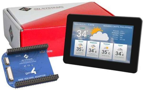 GEN4-4DCAPE-50CT-CLB, Дисплей: TFT, 5", 800x480, Подсвет: LED, Размер окна: 108x64,8мм GEN4-4DCAPE-50CT-CLB, Дисплей: TFT, 5", 800x480, Подсвет: LED, Размер окна: 108x64,8мм