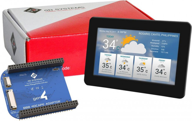 GEN4-4DCAPE-50CT-CLB, Дисплей: TFT, 5", 800x480, Подсвет: LED, Размер окна: 108x64,8мм GEN4-4DCAPE-50CT-CLB, Дисплей: TFT, 5", 800x480, Подсвет: LED, Размер окна: 108x64,8мм