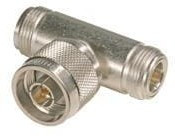 43_N-50-0-1/133_NE, Tee 50 RF Adapter N Plug to N Socket 11GHz 43_N-50-0-1/133_NE, Tee 50 RF Adapter N Plug to N Socket 11GHz