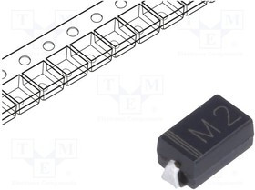 M2-DCO, Диод: выпрямительный, SMD, 100В, 1А, SMA, Ufmax: 1,1В, Ifsm: 30А