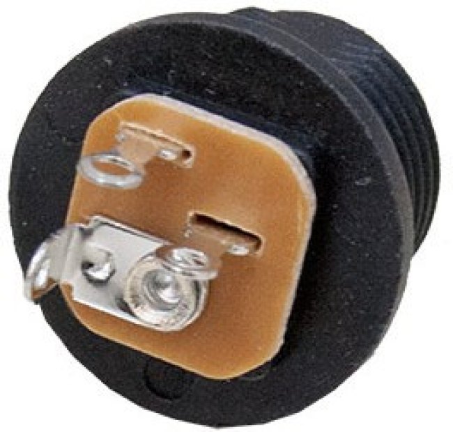 L-KLS1-DC-022A-2.5, (DJK-03B) гнездо питания в корпус 2.5х6.1 мм с гайкой (аналог K375K)