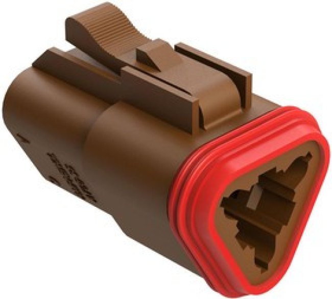 AT06-3S-BRN, AUTOMOTIVE HOUSING, PLUG, 3POS, 13A, BRN