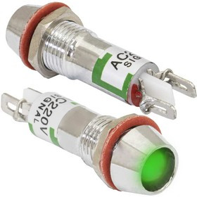 L-615-G 220v (8mm), Светодиод в корпусе L-615-G, 220 В, 8 мм, зелёный