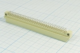 Разъем (прямоугольный соединитель) DIN41612 вилка, шаг P2.54, контакты 64P[A+B], угловой