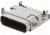 KEYS953, Гнездо, USB C, на PCB, SMT, горизонтальный, USB 3.1, gold flash, 1А