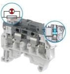 ZS4-SF1-R2, DIN Rail Terminal Blocks Aut SNK Screw