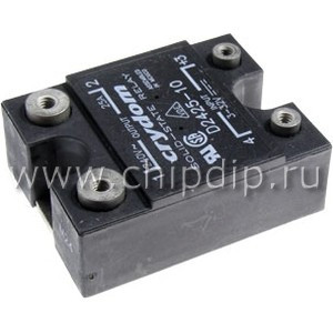 D2425-10, Твердотельное реле, SPST-NO, 25 А, 280 В AC, Панель, Винт, Произвольное Включение