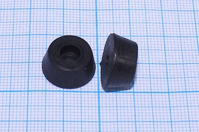 Ножка приборная коническая, ø16 мм, высота 12.33 мм; Q-15156 ножка прибор 16x12,33\h-7/отв 3,2\TPE\конус\Москва