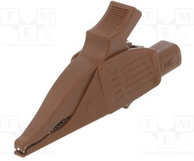 XDK-1033-27, Щуп-зажим коричневый 4мм Щупы-зажимы "крокодил"