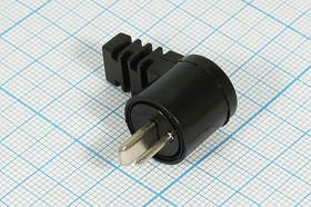 Штекер "Точка-Тире" углового типа, под винт; №9360 штек DIN\ 1P+1T\каб\\винт\угл\пл хвост\[д/аудио-сист