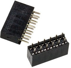 PBD-12, гнездо на плату шаг 2.54мм 2x6 прям. (L-KLS1-208-2-12-S)