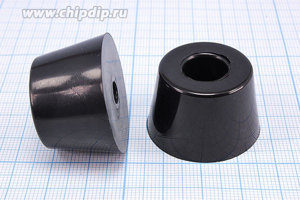 RL-SR-32x25x20, Ножка приборная коническая, армированная шайбой, ø32мм, высота 20мм; №15771 ножка прибор 32x20\h- 8,5/отв 6,0\резин\конус\