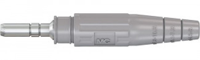 15.0001-28, Grey Male Test Plug, 6 mm Connector, Crimp Termination, 80A, 600V, Silver Plating 15.0001-28, Grey Male Test Plug, 6 mm Connector, Crimp Termination, 80A, 600V, Silver Plating