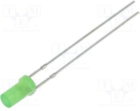 OSPPD23NE4A, LED; 3mm; green; 750?1120mcd; 140°; Front: flat; 2.7?3.4V; -30?85°C