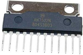 AN7522N, 12-SIL, УНЧ 2x3Вт (8В/8 Ом), 34дБ, pегулятоp гp.