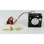 Вентилятор постоянного тока 12В, 40х40х15мм,шариковый подшипник, 6000 об/мин, ВН281B вент 40x40x15\