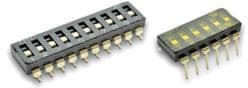 KAE01TGGR, DIP Switches / SIP Switches 1 Position Recessed w/Seal Gullwing