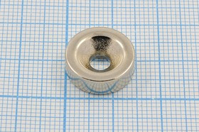 Магнит 15,0xd 5,0x 5, цилиндр, Ni, N38, с зенковкой