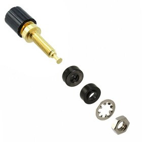 2382-0, Test Plugs &amp; Test Jacks BINDING POST, MINI INSULATED NYLON, BLACK