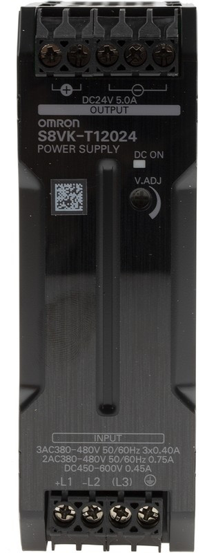 S8VKT12024, DIN Rail Power Supply, 89%, 24V, 5A, 120W, Adjustable
