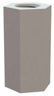 14HTSP008, Standoffs &amp; Spacers Hex Threaded Standoff, #6-32 Thread, .500 Spacer, Natural, Nylon, .250 Across Flats