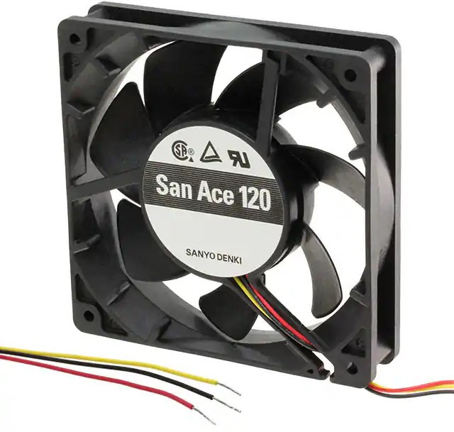 9G1212G101, DC Fans DC Axial Fan, 120x120x38mm, 12VDC, High Performance, Tachometer