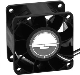 OD6038-12HHBXC01A, DC Fans Fan, High Speed/Static Pressure, 60x60x38mm, 12VDC, 86CFM, Ball, Wire, Tach
