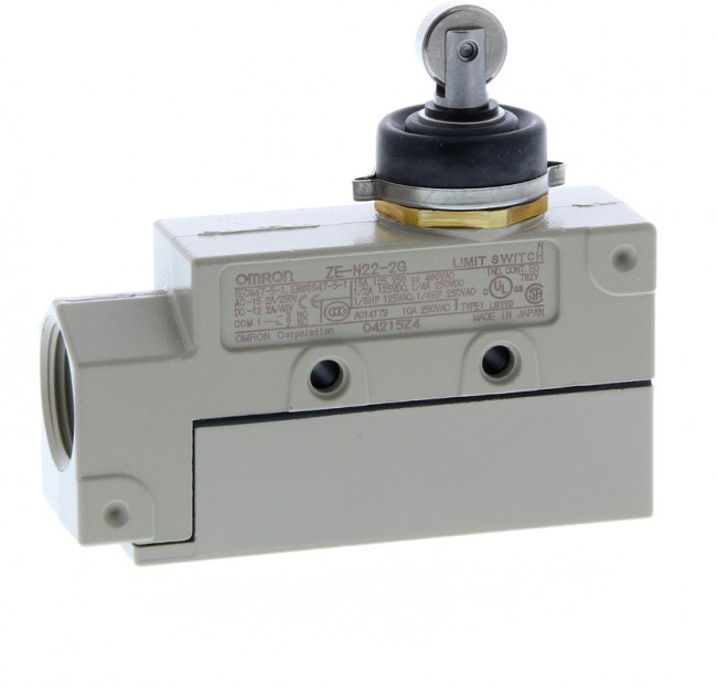 ZE-N22-2G, Roller Plunger Limit Switch, NO/NC, IP65, SPDT, 250V ac ac Max, 15A Max