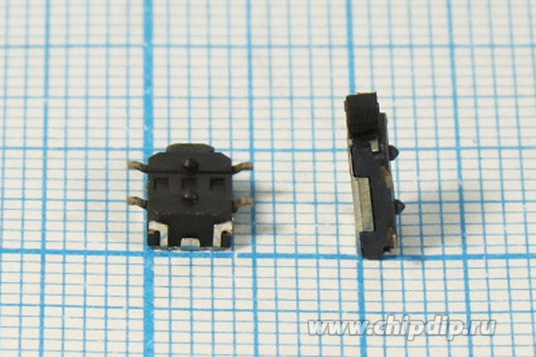 Тактовая кнопка угловая, с защитой, на поверхностный монтаж; №9146 ПКнТакт 4,2x 1,9x 7,5\h 1,4\угл\NO\\SMD\TD-16EA\