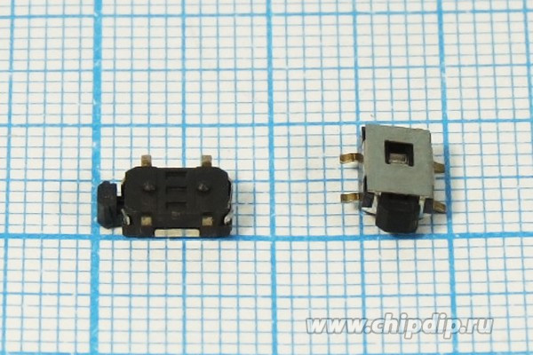 Тактовая кнопка угловая, с защитой, на поверхностный монтаж; №9146 ПКнТакт 4,2x 1,9x 7,5\h 1,4\угл\NO\\SMD\TD-16EA\