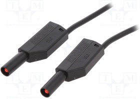 SLK425-E-21, Измерительный провод, 32А, с осевым гнездом 4мм, Дл: 0,5м, черный SLK425-E-21, Измерительный провод, 32А, с осевым гнездом 4мм, Дл: 0,5м, черный