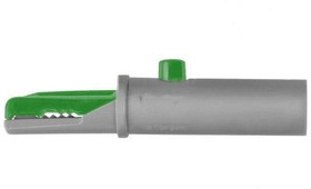 AK7002SN-GN, Зажим "крокодил"; 6А; 70ВDC; зеленый; Диап.захвата: макс.6мм