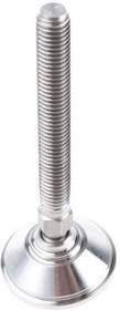 A080/004, Stainless Steel Adjustable Feet 38mm Dia. 100mm 600kg Static load Capacity ,75mm M10