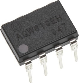 AQW610EH, МОП-транзисторное реле, SPST-NO, SPST-NC, 120 мА, PC Pin, 350 В, 25 Ом, 5 кВ