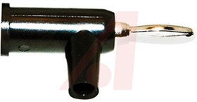 BU-P1825-0, Black Male Banana Plug, 4 mm Connector, 15A, 5000V, Nickel Plating