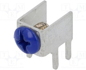 KEYS7766-5, Наконечник: зажим под винт, THT,зажим под винт, синий, 7,5x5мм