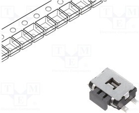 EVQPUA02K, Микропереключатель TACT, SPST, Пол: 2, 0,05A/12ВDC, SMT, нет, 2,2Н