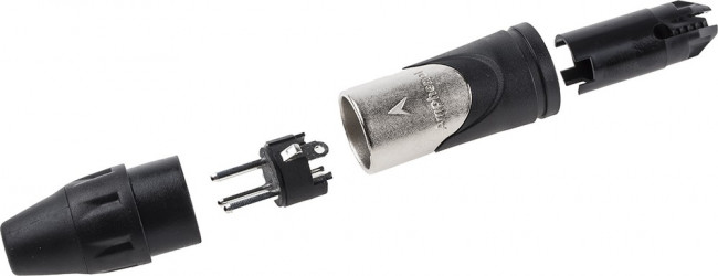 AX3M, XLR Connector, Plug, Straight, Cable Mount, 3 Poles, 14AWG AX3M, XLR Connector, Plug, Straight, Cable Mount, 3 Poles, 14AWG