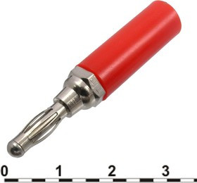 10-0072 a red, Штекер 10-0072 a красный, под пайку