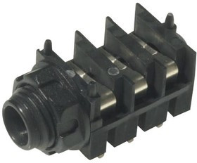 CL1115, Телефонный аудио разъем, 6.35мм, стерео, 3 контакт(-ов), Гнездо, 6.35 мм, Монтаж на Печатную Плату CL1115, Телефонный аудио разъем, 6.35мм, стерео, 3 контакт(-ов), Гнездо, 6.35 мм, Монтаж на Печатную Плату